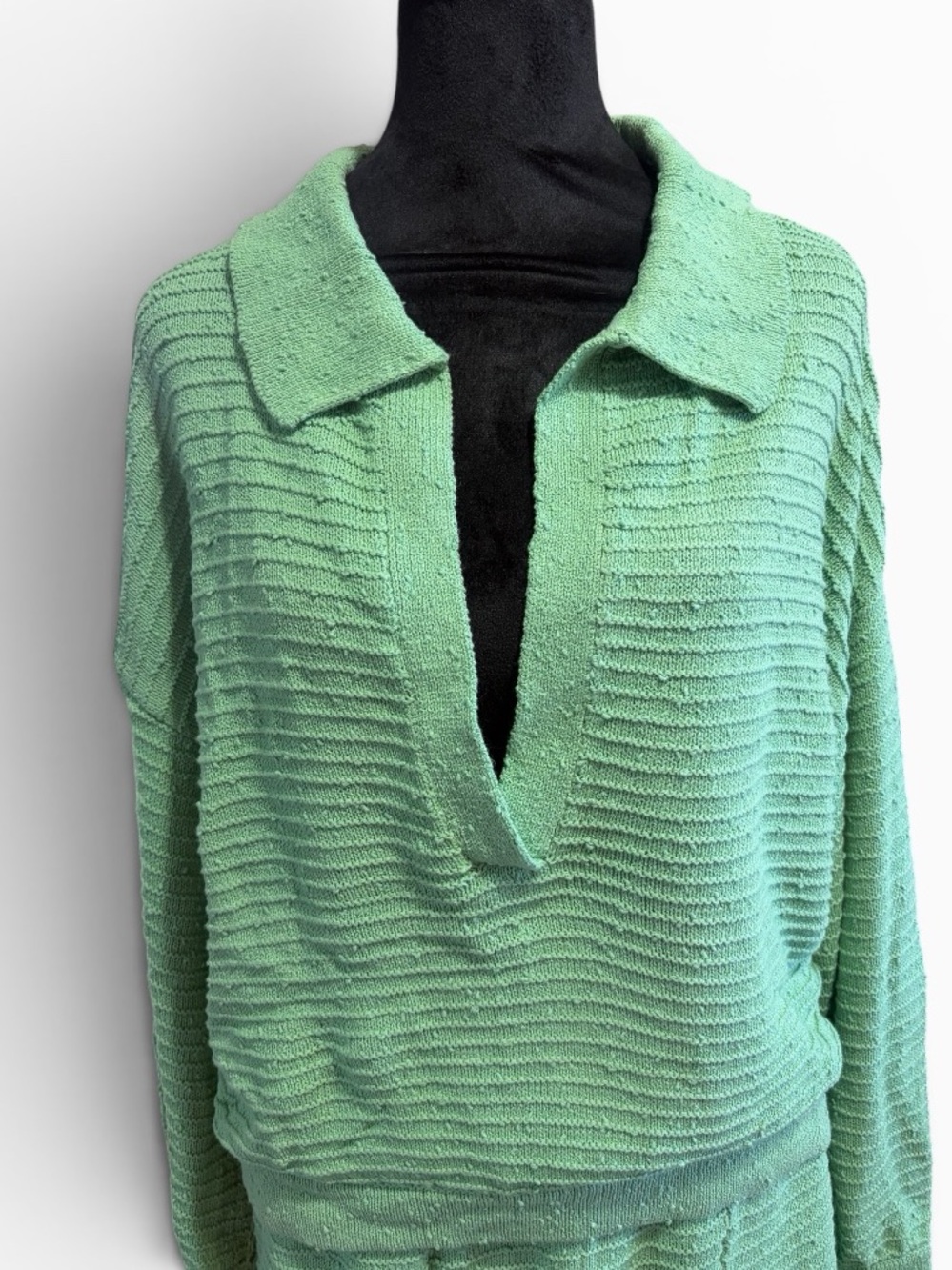 Carter Sweater Set Cozy Knit Two-Piece Lounge Set in Mint Green,  NWT - Picture 3 of 9